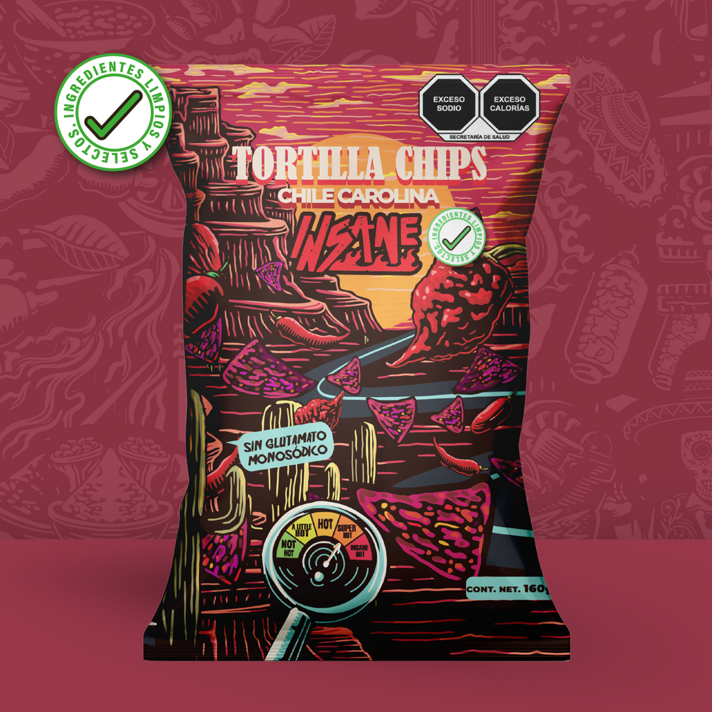 INSANE  Totopos De Maíz Horneado Chile Carolina 160g - Frozen-Boutique