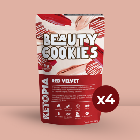 4 Pack Beauty Cookies Red Velvet