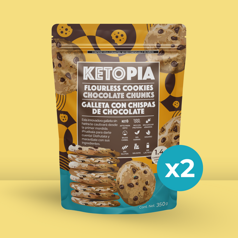 2 Pack Flourless Choco Chunk Cookies (350g)