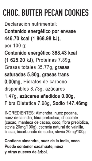 
                  
                    12-PAQUETES Galletas Keto Chocolate Butter Pecan
                  
                