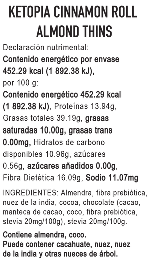 
                  
                    12-PAQUETES Galletas Keto Almond Thins Cinnamon Roll
                  
                