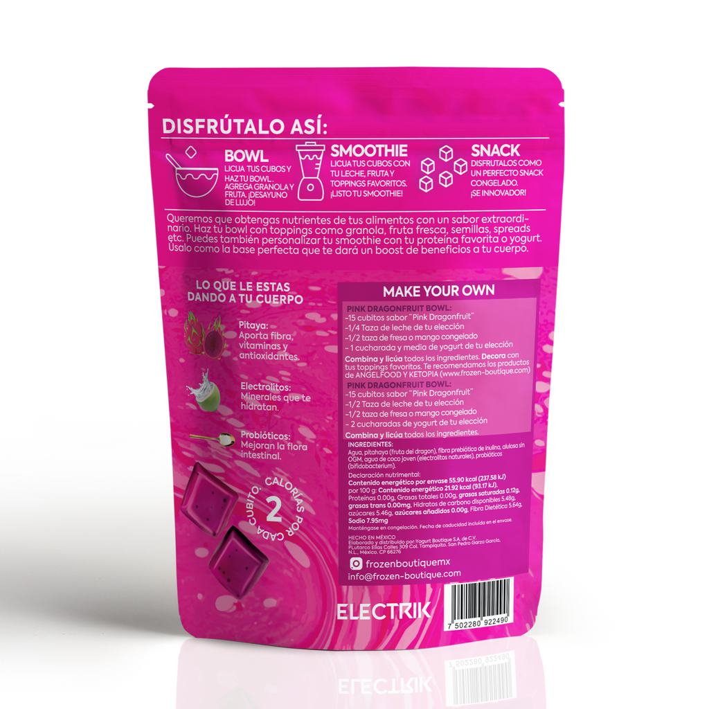 ELECTRIK Smoothie Cubes Pink Dragonfruit  255g - Frozen-Boutique