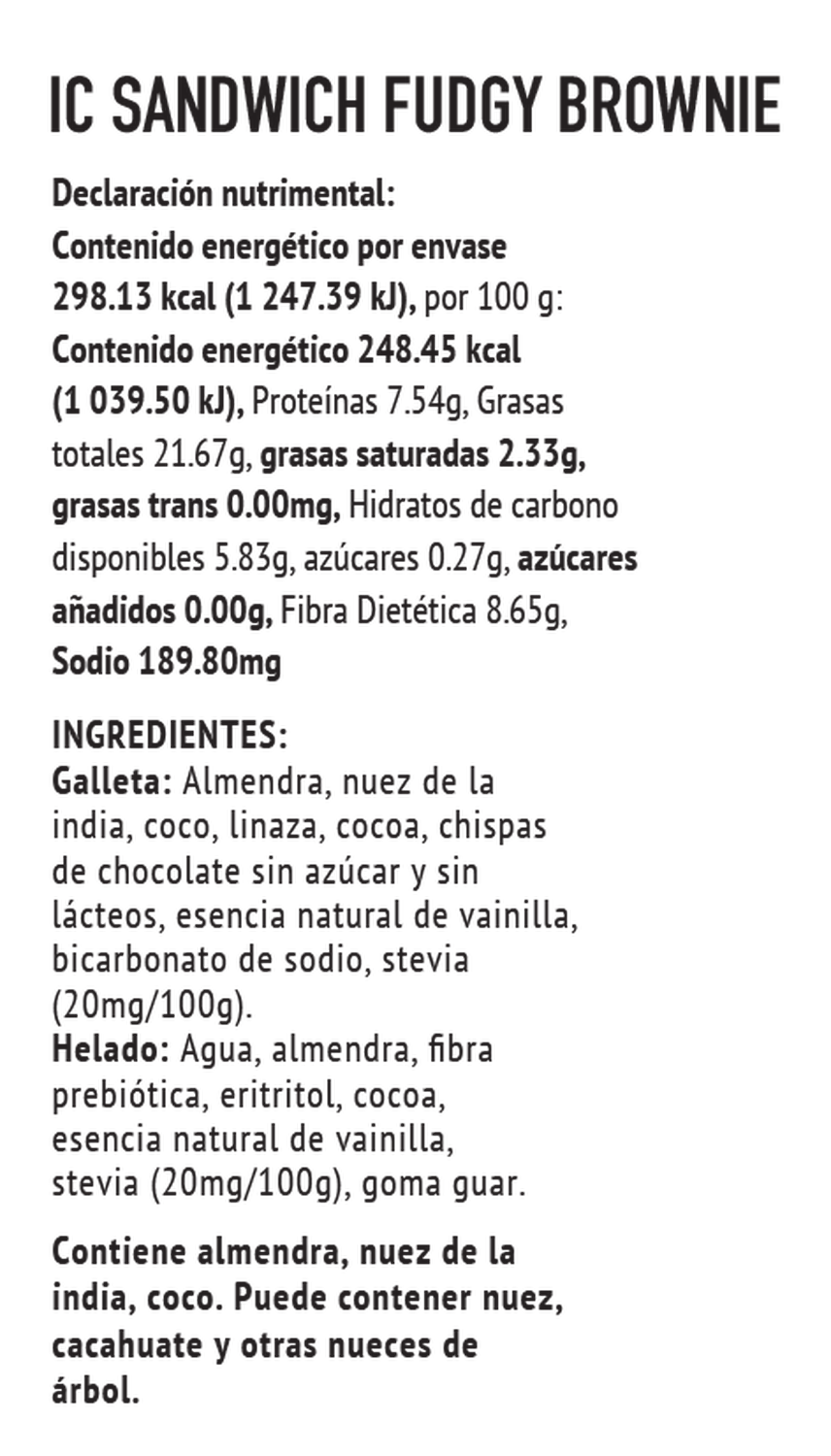 FROZEN BOUTIQUE Sandwich de Helado Keto Fudgy Brownie 120g - Frozen-Boutique