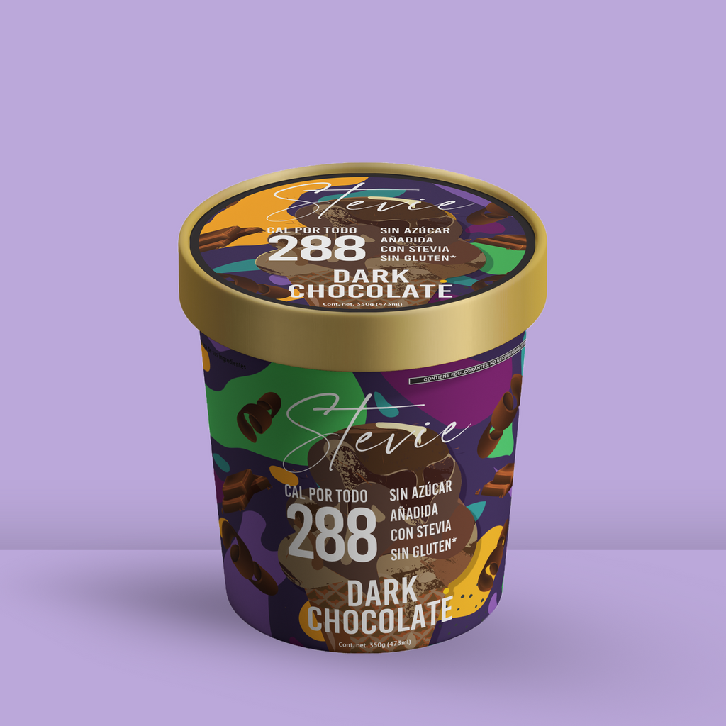 STEVIE Helado Sin Azúcar Chocolate Obscuro  350g - Frozen-Boutique