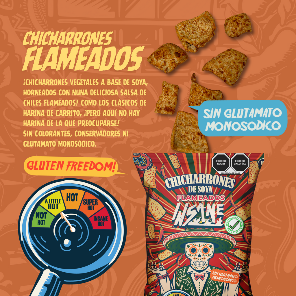 INSANE Chicharrones de Soya Flameados 100g - Frozen-Boutique