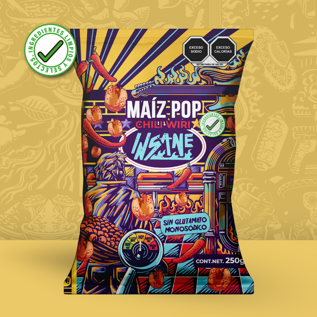 INSANE Maíz Pop Inflado Chili Wiri  250g - Frozen-Boutique