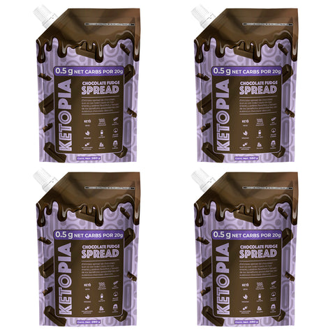 4-PIEZAS Keto Chocolate Fudge Spread (Topping)