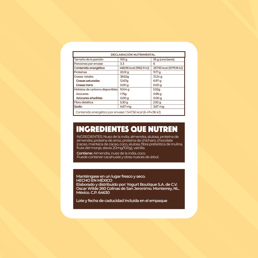 KETOPIA - Barras de Proteina keto 11 g de proteina Cookie Dough-  12 Pack - Frozen-Boutique