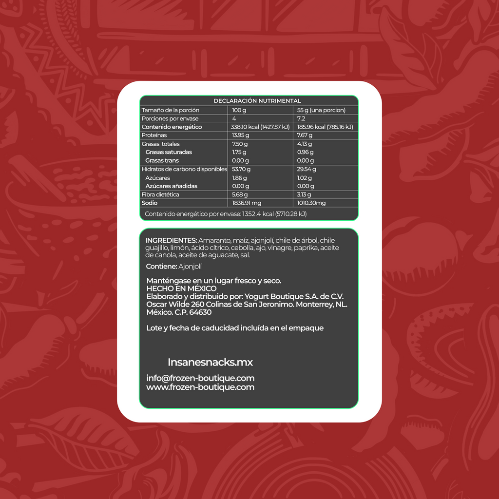 INSANE Churritos de Amaranto Salsa Brava 400g - Frozen-Boutique