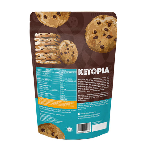 2-PAQUETES Galletas Keto Flourless Choco Chip 350g