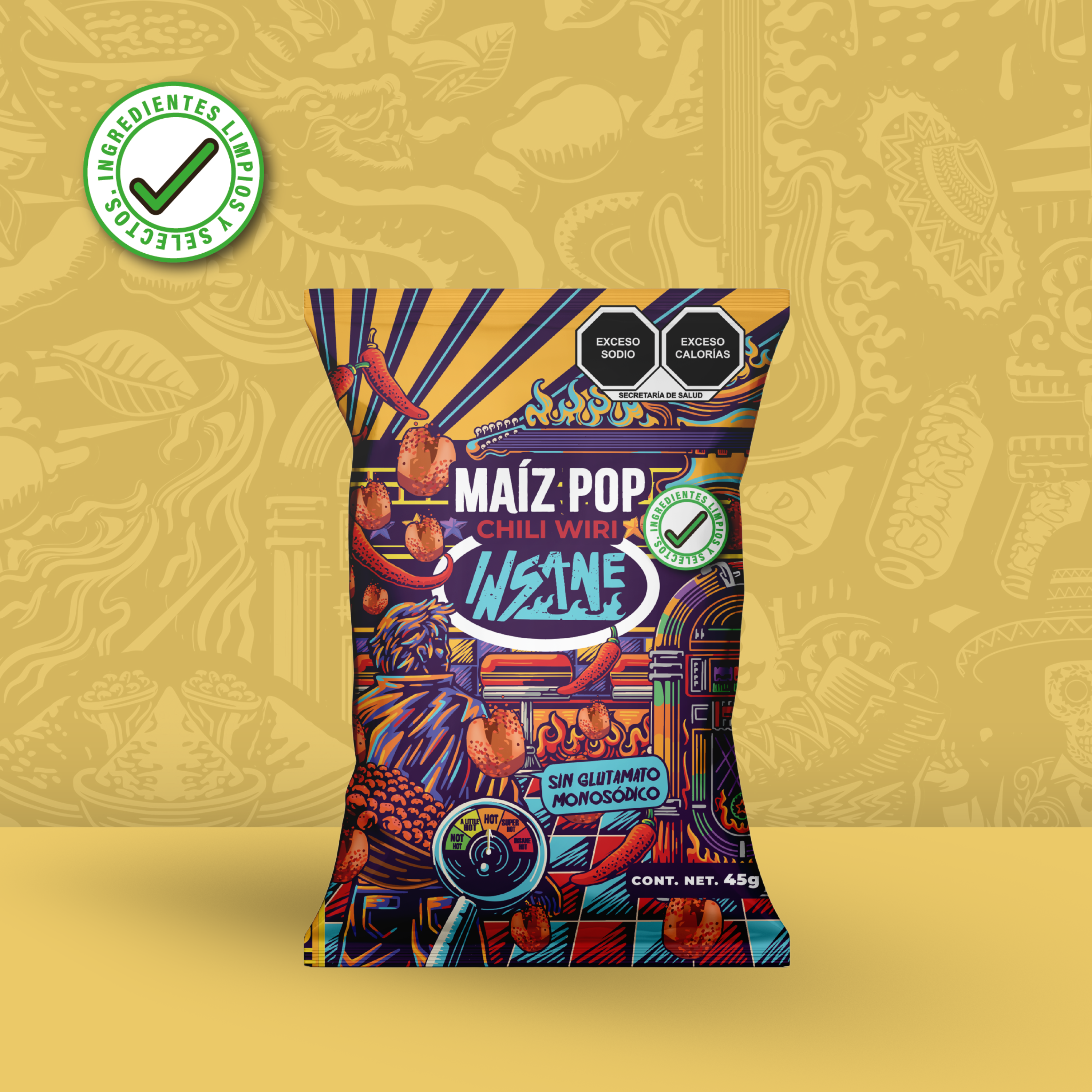 INSANE Maíz Pop Chili Wiri  45g