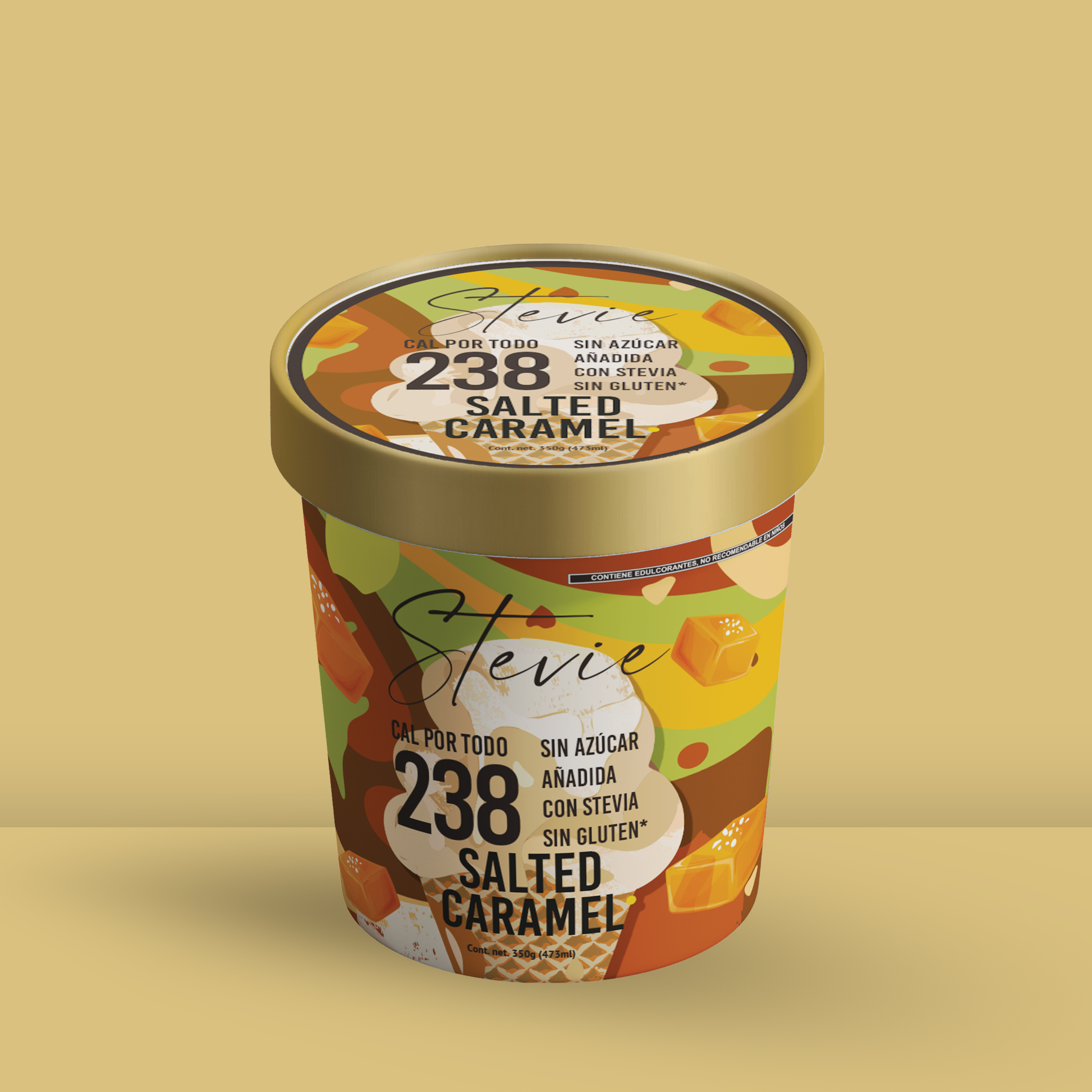 Stevie Helado Sin Azúcar Salted Caramel 350g